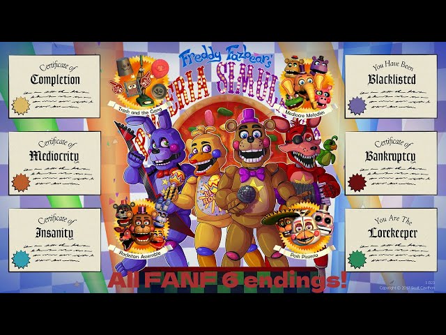 All Freddy Fazbears Pizzeria Simulator Endings (FNAF 6)