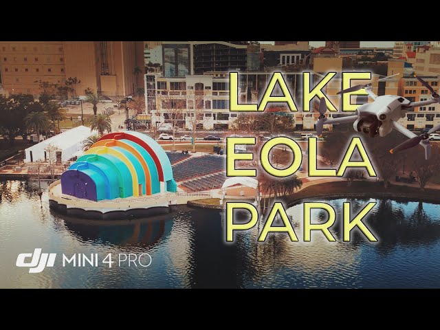 Experience The Stunning Beauty Of Lake Eola Park In 4k Drone Footage! DJI Mini 4 Pro.