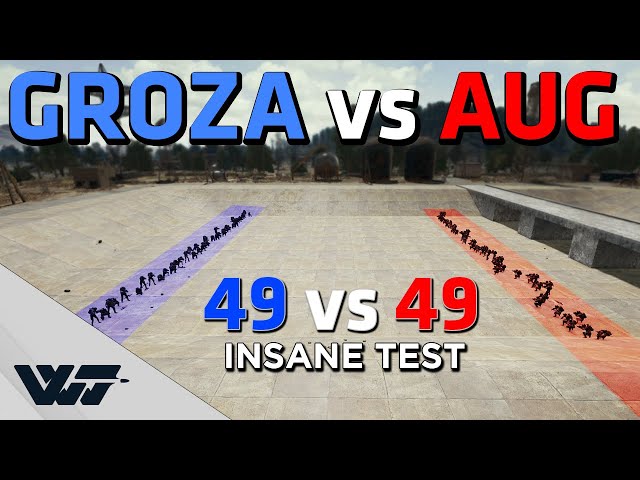 GROZA vs AUG - Which gun wins this insane 49vs49 OPEN COMBAT? - PUBG