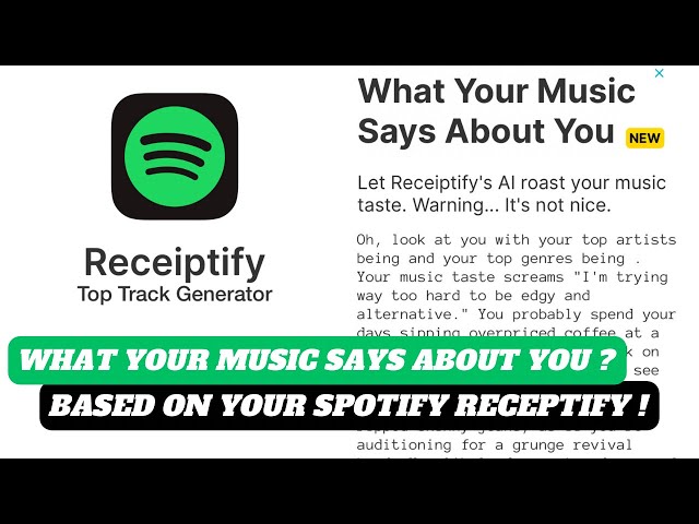 What Your Music Says About You based on Spotify receiptify | new Spotify trend | Spotify receiptify