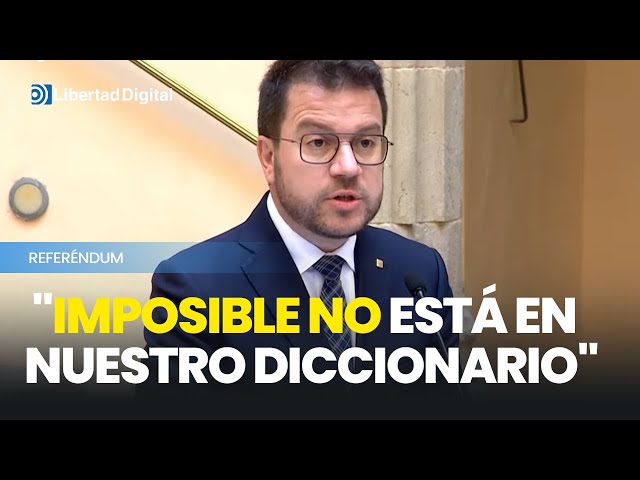 Aragonès contesta al Gobierno sobre el referéndum: "Imposible no está en nuestro diccionario"