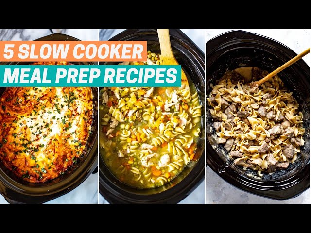 5 HEALTHY SLOW COOKER RECIPES | Easy Crockpot Recipes Perfect for Meal Prep