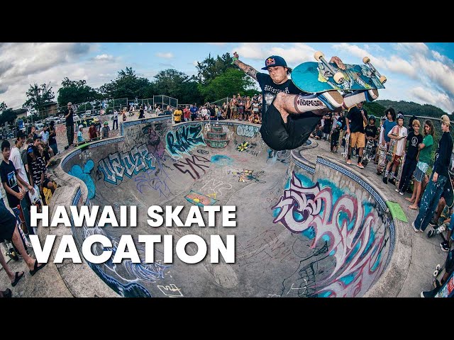 Drop In On The North Shore w/ Alex Sorgente, Chris Russell & CJ Collins | HAWAII SKATE VACATION