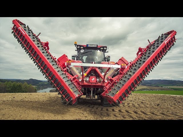 CaseIH Optum in Action with Kverneland power harrows