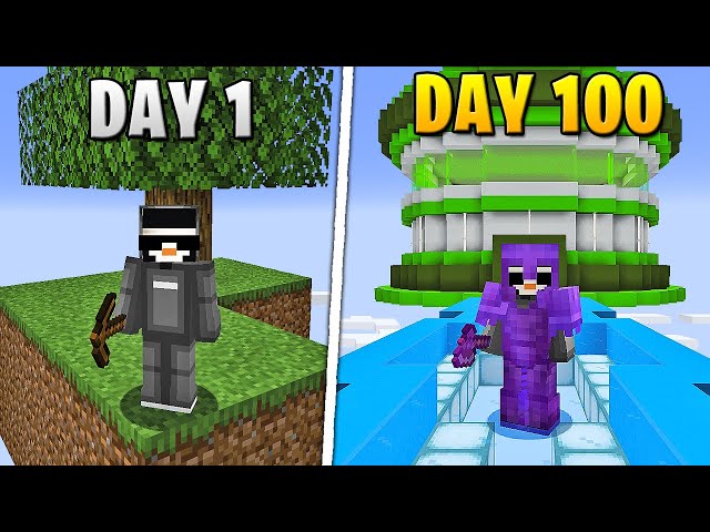 I Survived 100 Days in Minecraft SKY BLOCK…