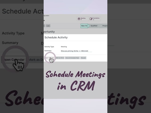 Scheduling meetings in CRM with Odoo Calendar! 📅