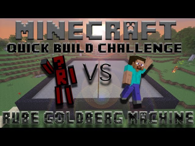 Minecraft Quick Build Challenge - Rube Goldberg Machine!