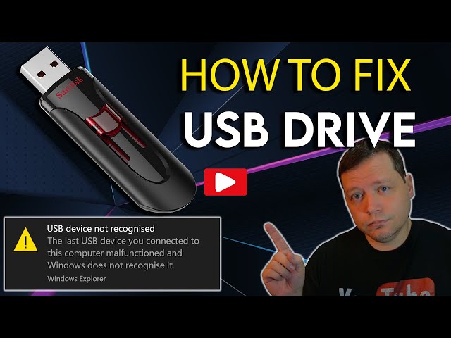 How to Fix USB Device Not Recognized | Restore USB Drive to Default Settings | Corrupted USB Drive