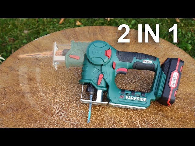 Cordless 2 in 1 Jigsaw and Sabre Saw PARKSIDE PSSSA 20-Li A1 | Unboxing and Test