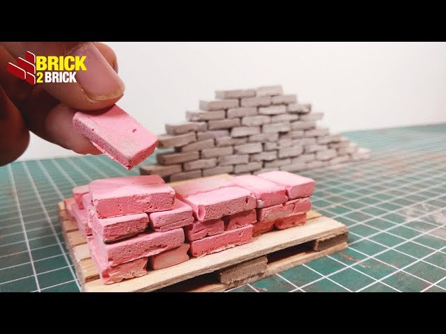 How To Make Miniature Brick Wall From Scratch with Mold Handmade