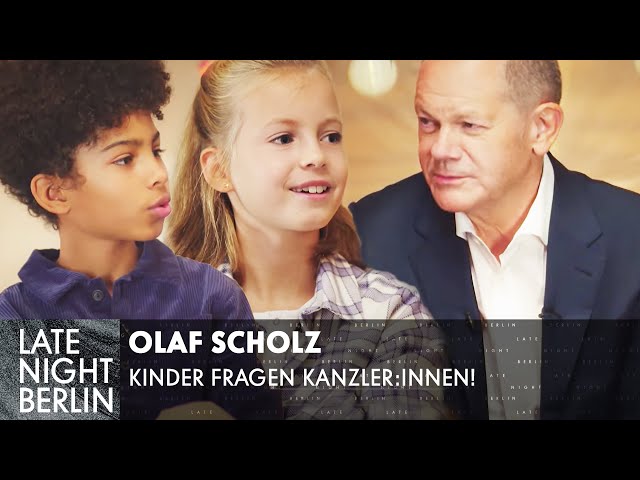 Olaf Scholz, ist Putin ein Mörder? | Kinder fragen Kanzler:innen | Late Night Berlin