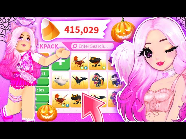 SPENDING 400,000 CANDIES TO GET ALL THE *NEW* HALLOWEEN PETS! Adopt Me Halloween Update Roblox