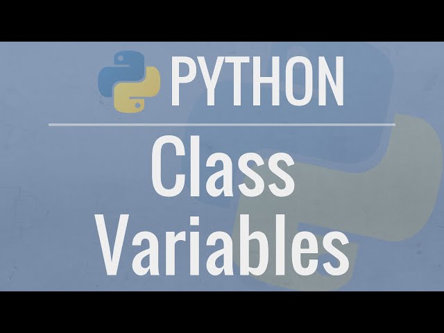 Python OOP Tutorial 2: Class Variables