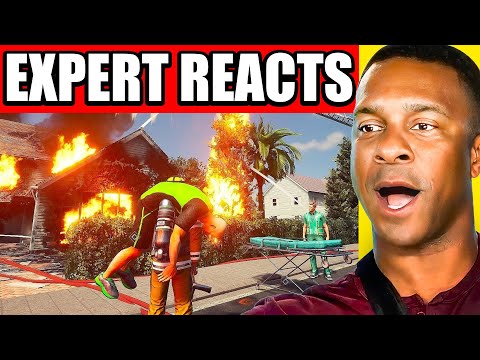 Firefighter REACTS to the Most Realistic Firefighting Simulator | Expert React