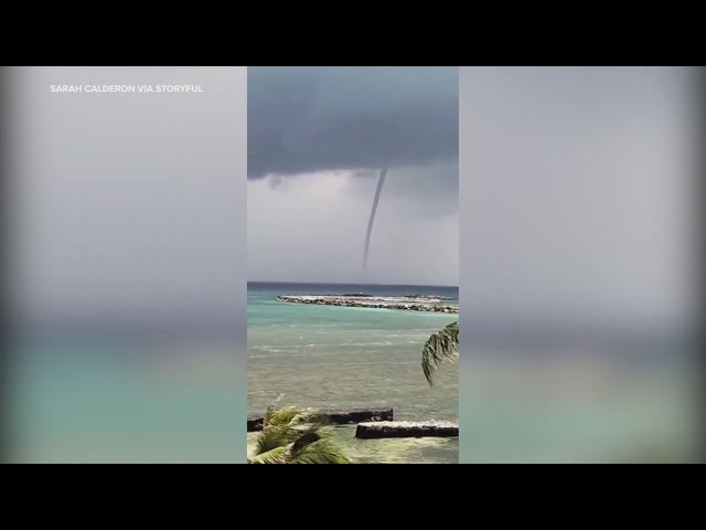Waterspout forms near Mexico shoreline