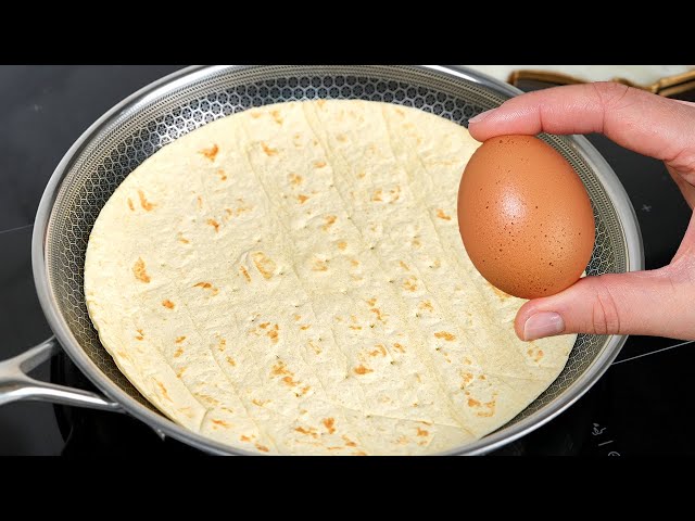 Just pour the eggs on the tortilla! A delicious recipe with broccoli and eggs!