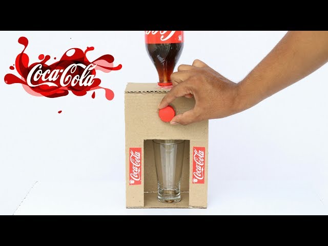 How to Make Coca Cola Fountain Machine From Cardboard at Home