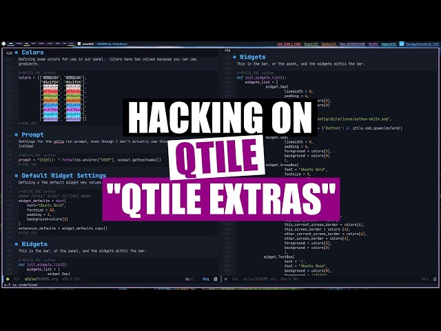 Qtile "Extras" Gives You Even More Customization Options