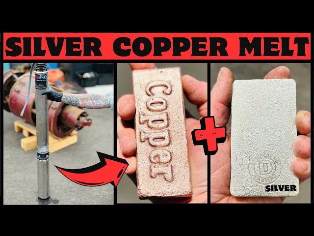 Copper Casting & $1400 Silver Melt - Trash To Treasure - ASMR Metal Melting -BigStackD - Green Sand