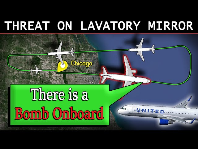 BOMB THREAT onboard United Flight | Message Written in the Lavatory!