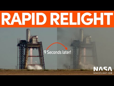 SpaceX Tests Raptor Engine Rapid Relight
