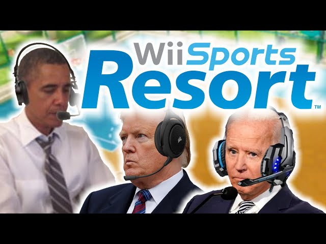 US Presidents Play Wii Sports Basketball