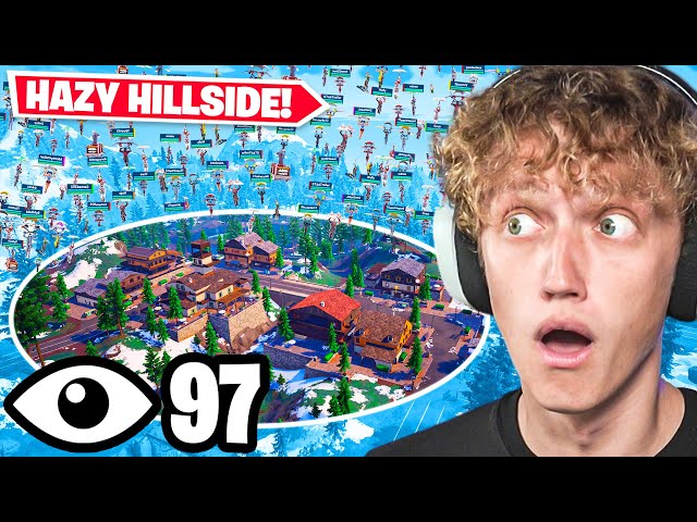 100 Players Land At HAZY HILLSIDE In Chapter 5 Fortnite (Stacked)