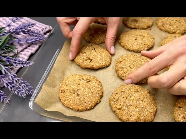 Oatmeal cookies without flour and butter! Crunchy, healthy, very tasty!!!