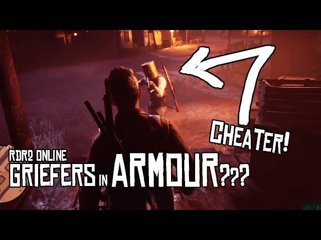 RDR2 Online - Cheaters Glitch BUCKETHEAD ARMOR into the Game & Try To Steal My Stuff!
