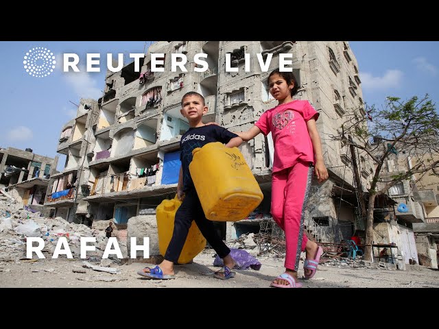 LIVE: Rafah live stream, where many Gazans are displaced