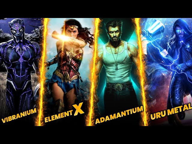 Uru Vs Vibranium Vs Element X Vs Adamantium / Which metal is most Powerful ? [ HINDI ]