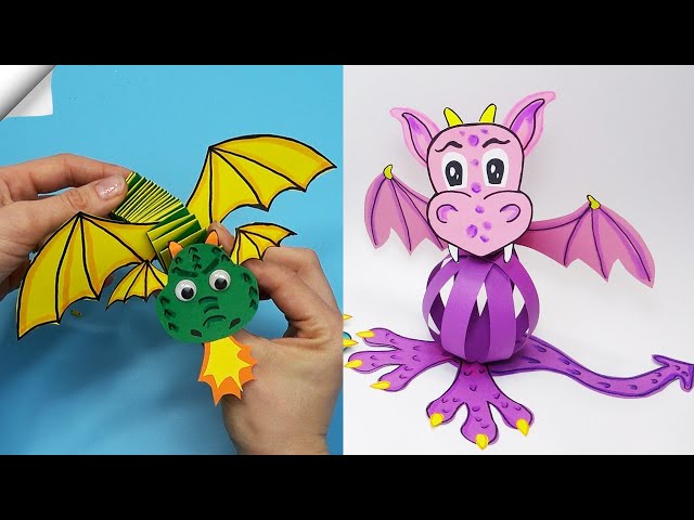 3 DIY Amazing Paper DRAGON | Moving paper toy