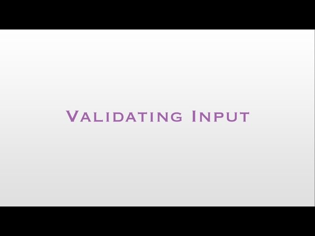 C# Basics - Validating User Input