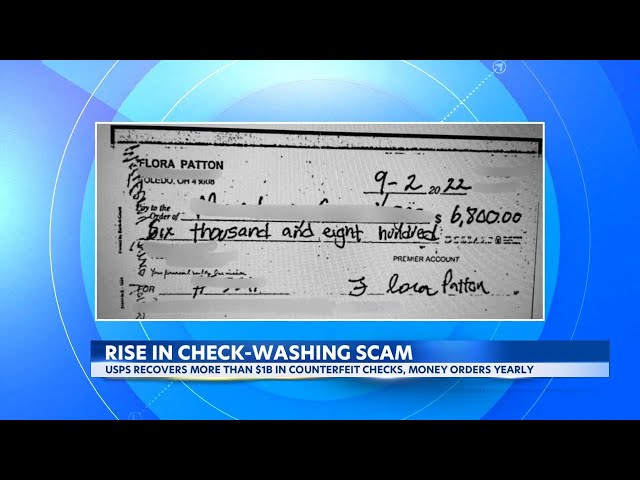 'Check washing' scams on the rise, prompting warnings from law enforcement nationwide