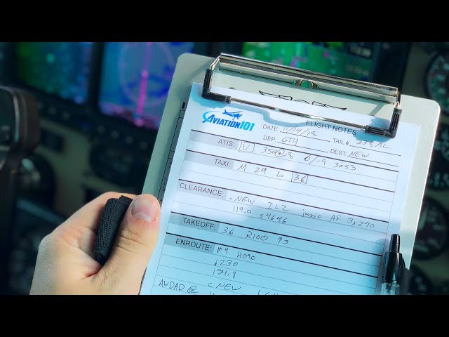 Writing down ATC instructions - Pilot's Shorthand