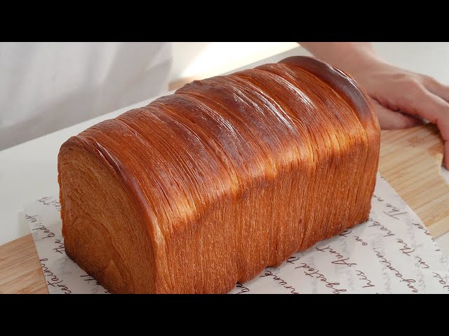 Best ever Puff Pastry Butter Bread Loaf (So many layers like machine made)