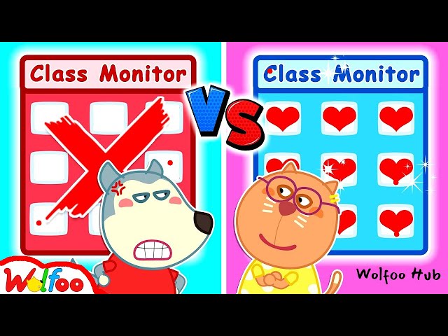 Who Is the Best Class Monitor, Wolfoo or Kat? - Wolfoo Kids Stories About School | Wolfoo Hub