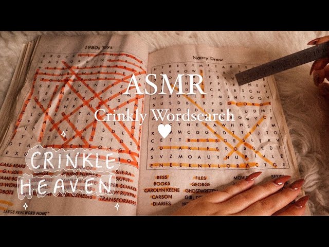 ASMR Crinkly Wordsearch pt. 2 | wet mouth sounds, inaudible whispering