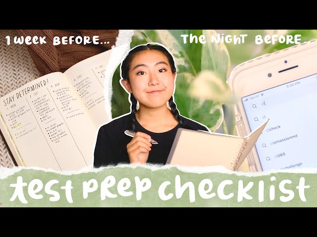 what you need to do before a test 📚 a comprehensive prep checklist