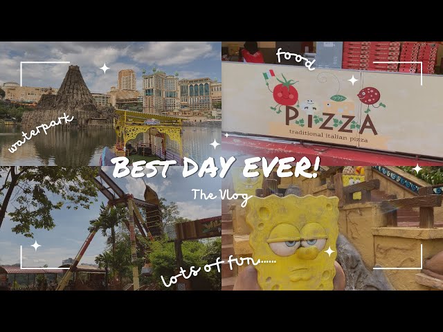 BEST DAY EVER! The Vlog | Sunway Lagoon Theme Park Malaysia | water slides, bird show………..