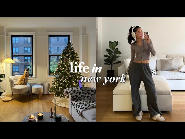 LIFE IN NYC | simple holiday week, decorating apartment, winter nyc activities