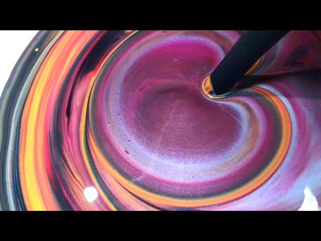 Fluid Painting Acrylic Pouring! FUNNEL SEEPING? Wigglz Art Really Easy Beginners Pour!!