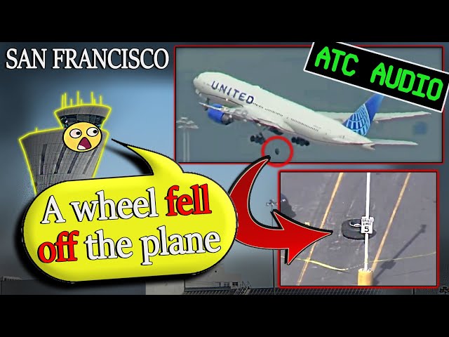 WHEEL FALLS OFF UNITED AIRCRAFT during Takeoff at San Francisco!