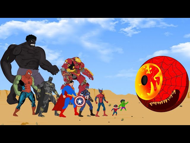 Team HULK & SPIDERMAN: All characters Great War of the Eye of Death - Who Is Stronger |FUNNY CARTOON