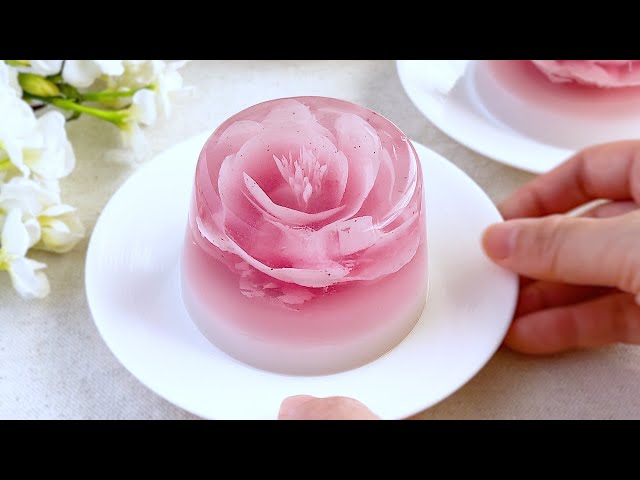 Flower Jelly | Glass Flower Jelly | Agar-agar Recipe | 花燕菜糕