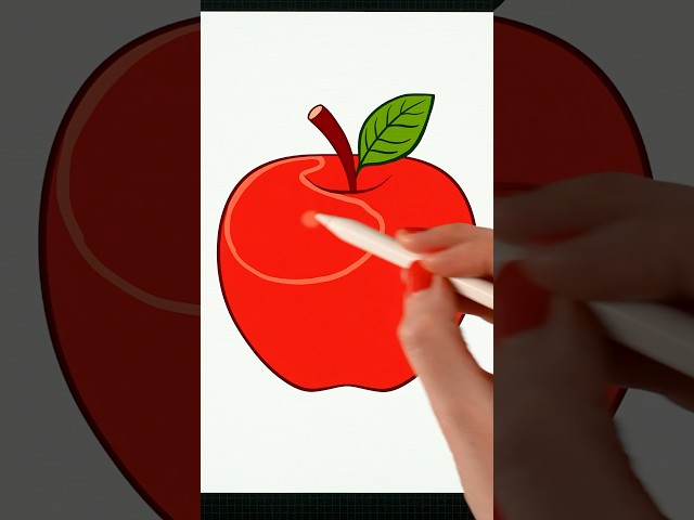 Draw an Apple with the FLO method! #learntodraw #springonshorts