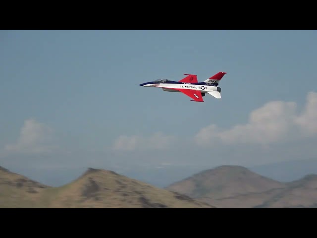 Global jet Club 1/6 scale F-16 190 Acex turbine  test flown by Juan at Jets Over California 2024