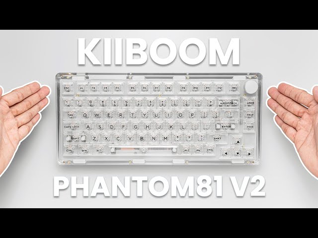 KiiBOOM Phantom 81 V2 Clear - 75% Mechanical Keyboard with Knob - Unboxing & Review (ASMR)