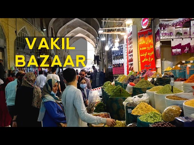 IRAN - Walking Tour On Shiraz City 2022 Amazing Bazaar مغازه ها و اجناس بازار وکیل شمالی شیراز