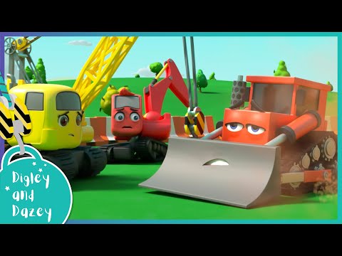 🚧 Sandpit Construction 🚜 | Digley and Dazey | Construction Truck Cartoons for Kids